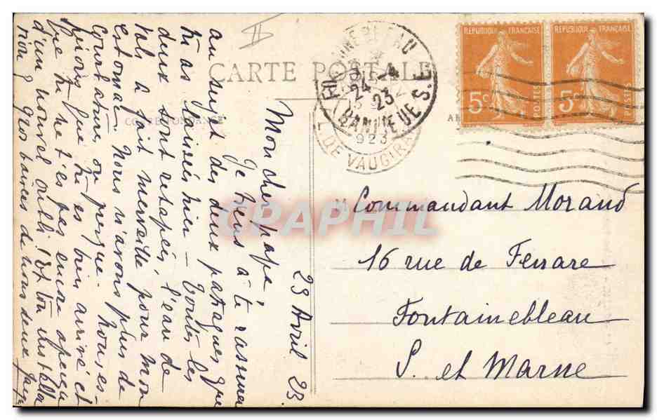 CPA Gargouille Paris Eglise Notre Dame Chimere — Verso