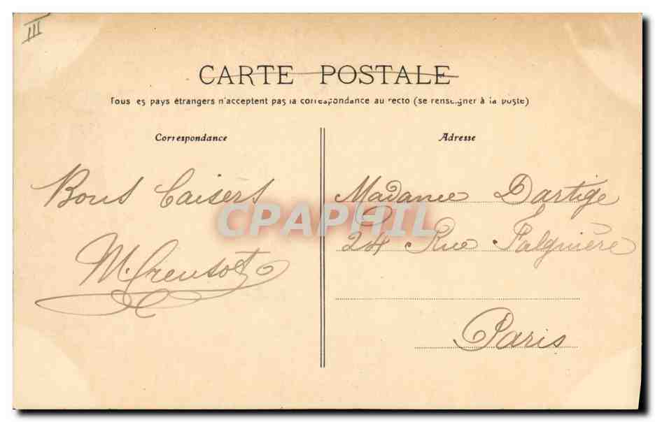 CPA Gargouille Dijon Eglise Notre Dame Fausses gargouilles Premiere galerie — Rückseite
