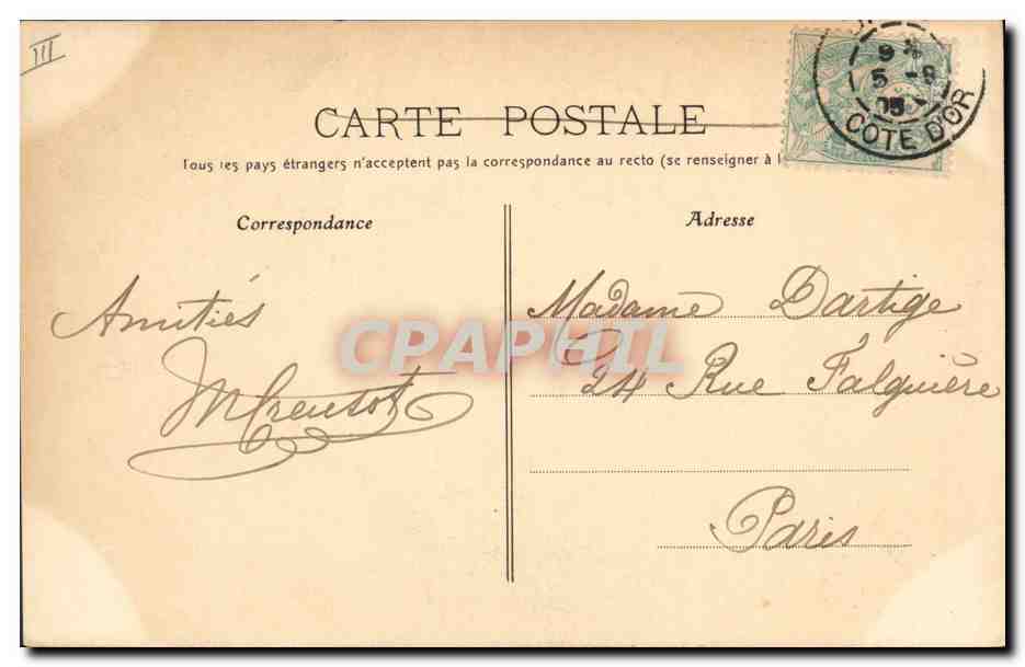 CPA Gargouille Dijon Eglise Notre Dame Fausses gargouiilles Deuxieme galerie — Rückseite