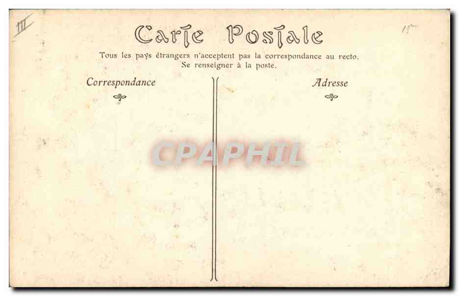 CPA Gargouille Paris Eglise Notre Dame Chimere — Verso