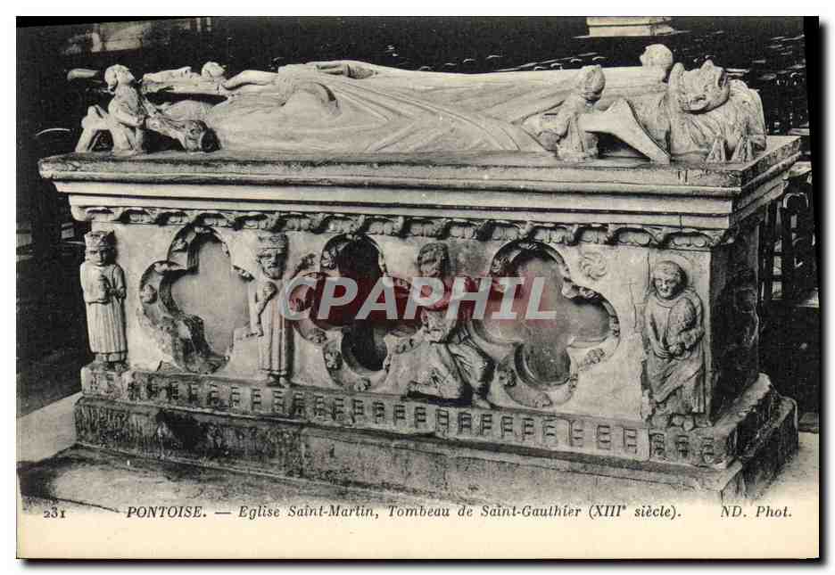 CPA Mort Pontoise Eglise Saint Martin Tombeau de Saint Gauthier