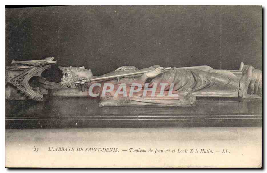 CPA Mort Abbaye de Saint Denis Tombeau de Jean 1er et Louis X le Hutin