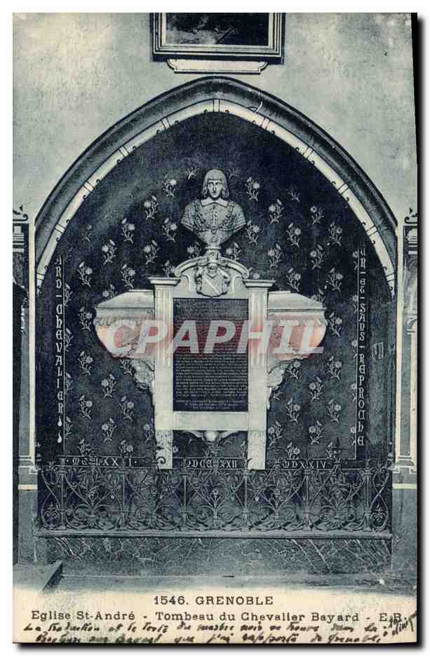 CPA Mort Grenoble Eglise St Andre Tombeau du chevalier Bayard