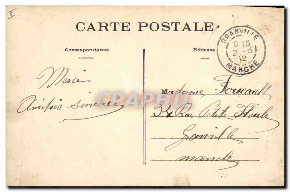 CPA Mort St Malo Le tombeau de Chateaubriand  — Rückseite