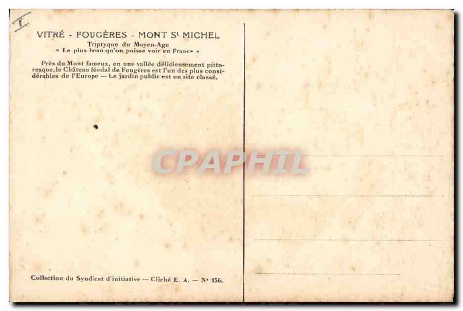 CPA Mort Cimetiere de Rennes Tombeau de Benigne de Chateaubriand — Rückseite