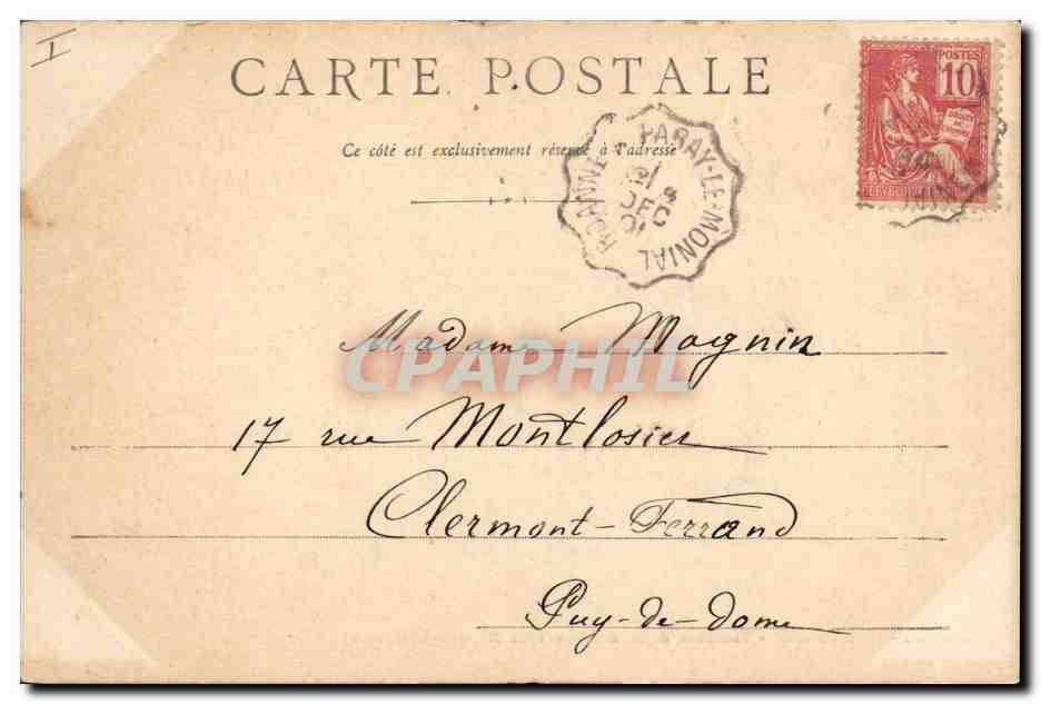 CPA Mort Paray le Monial Tombeau de la bienheureuse Marguerite MArie — Rückseite