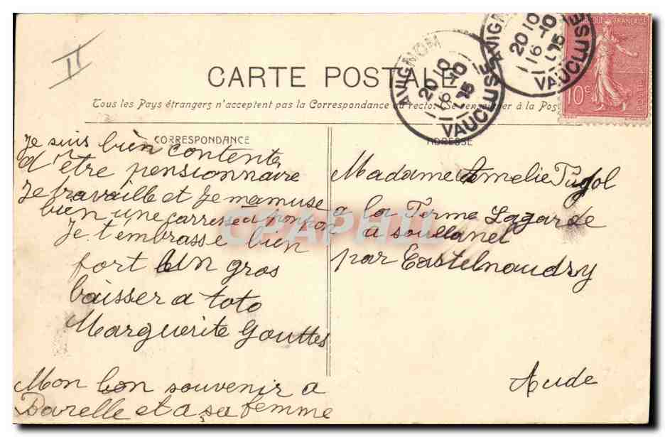 CPA Militaria Avignon Caserne du 7eme Genie  — Rückseite