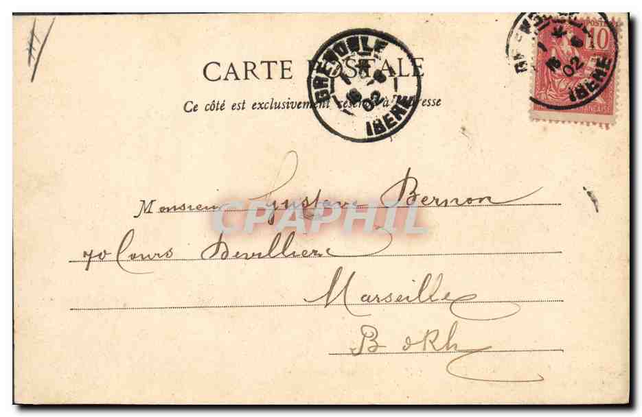Rollandière-Grenoble — 4e Régiment du Génie sur l'Isère — Papeterie L. Pons, Grenoble — Reverso