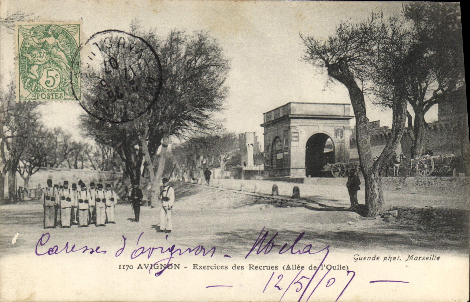 Avignon - Exercices des Recrues (Allée de l'Oulle) — Guende phot. Marseille