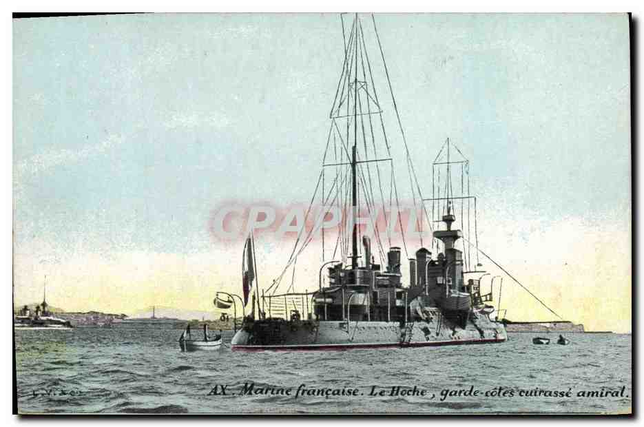 CPA Bateau Le Hoche Garde cote Cuirasse amiral 