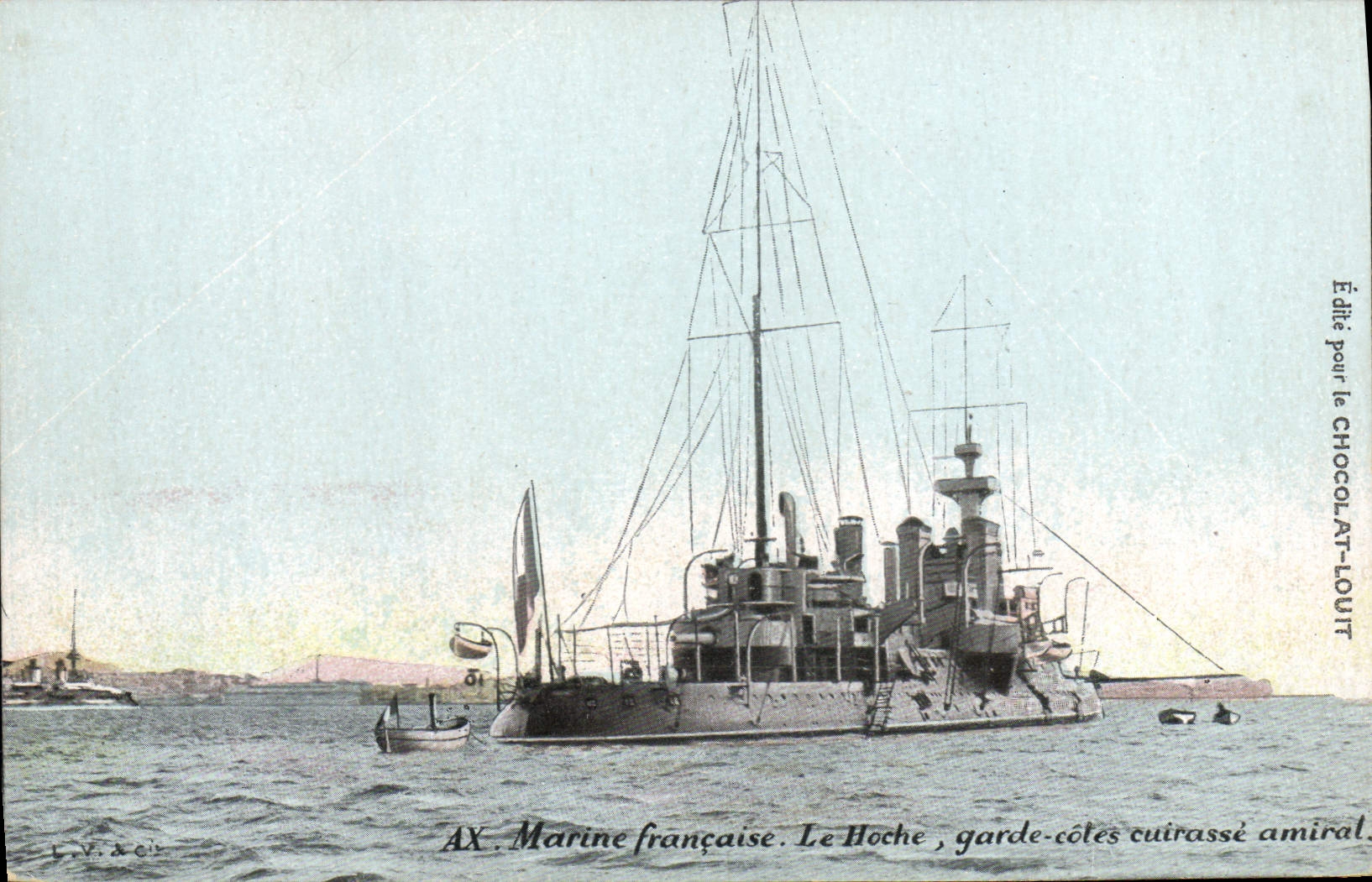 CPA Bateau Le Hoche Garde cote Cuirasse amiral 