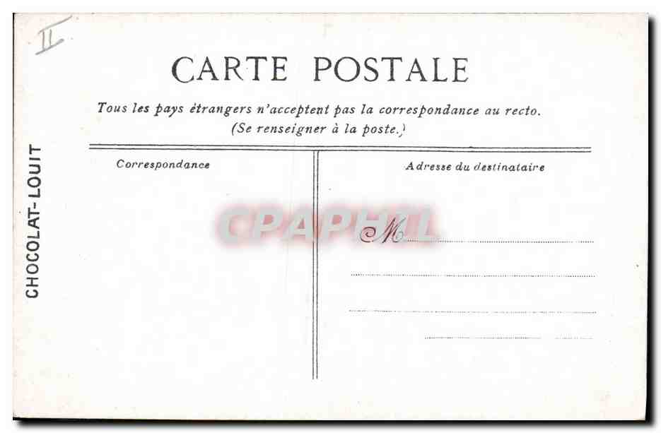 CPA Bateau Le Hoche Garde cote Cuirasse amiral  — Rückseite