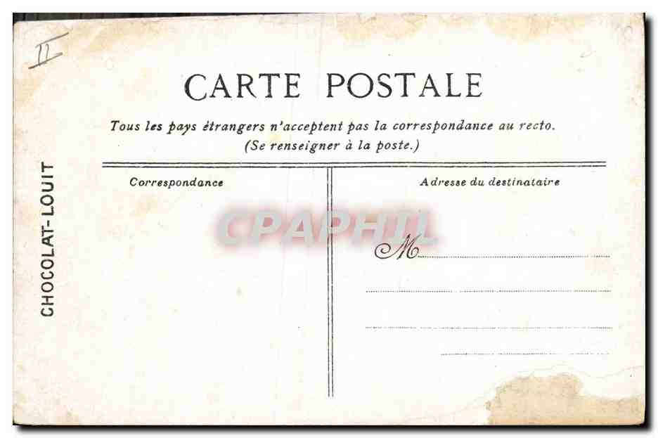 CPA Bateau Le Hoche Garde cote Cuirasse amiral  — Verso