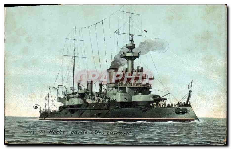 CPA Bateau Le Hoche Garde cote Cuirasse amiral 
