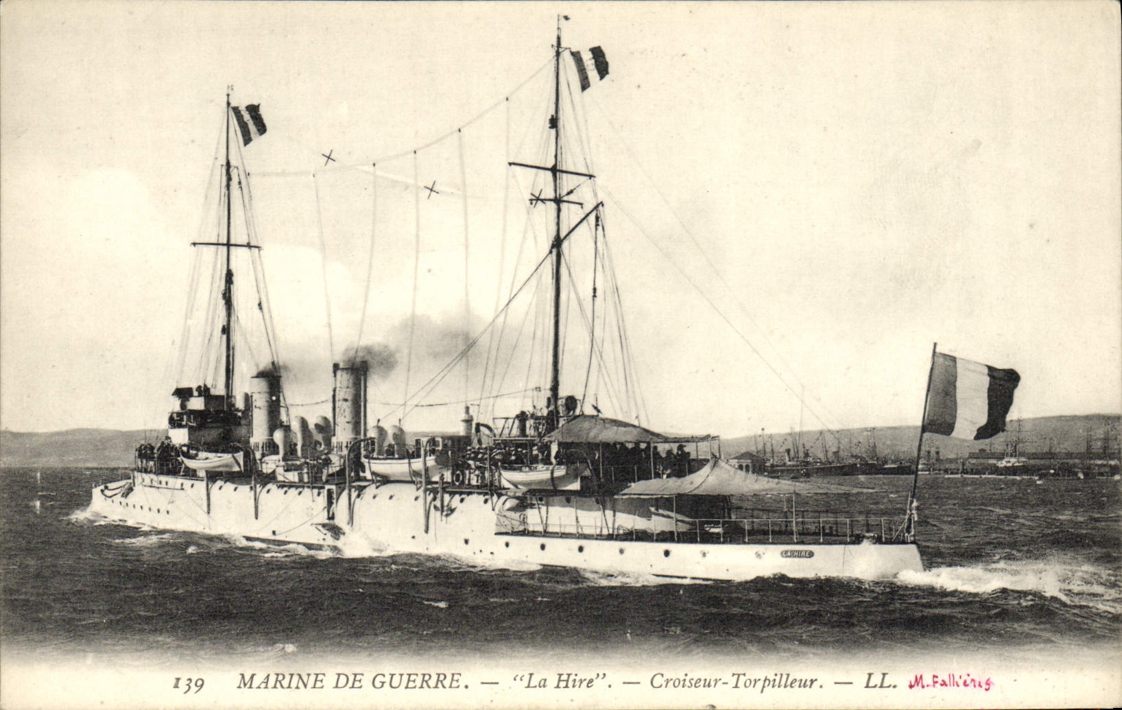 CPA Bateau Le Hire Croiseur Torpilleur 