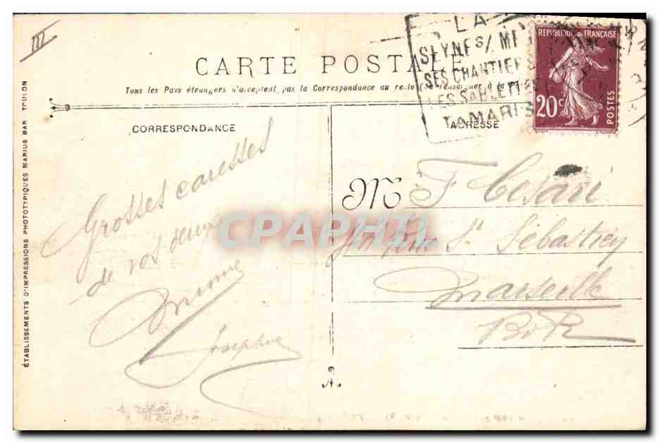 CPA Bateau Enseigne Henry Torpilleur d'escadre  — Verso