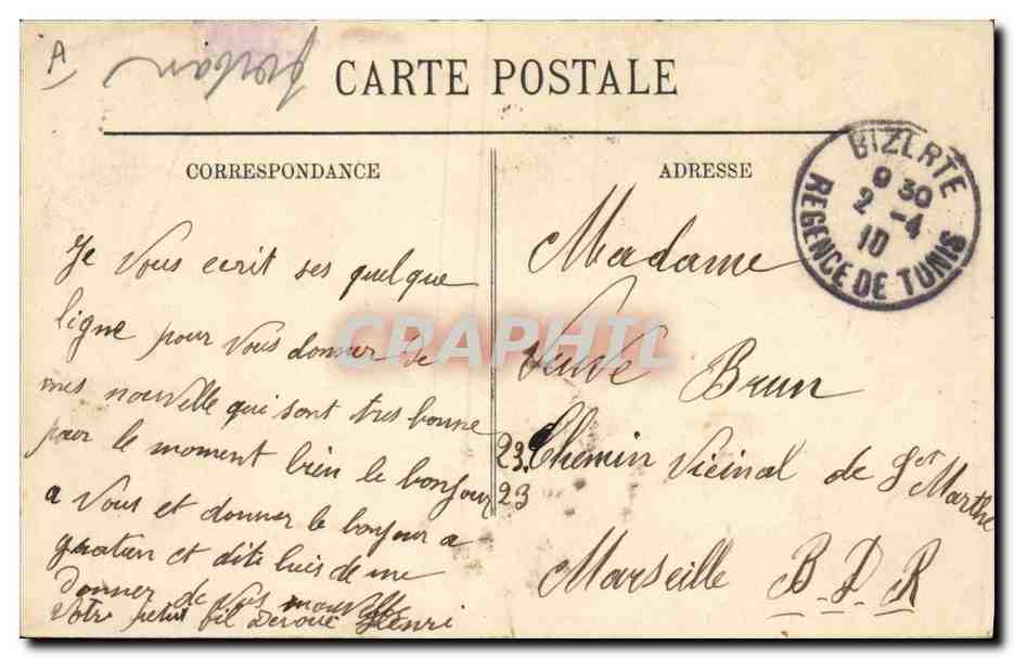 BIZERTE — Le "Henri IV" — P. Laurent, phot. éditeur, Bizerte — Reverso