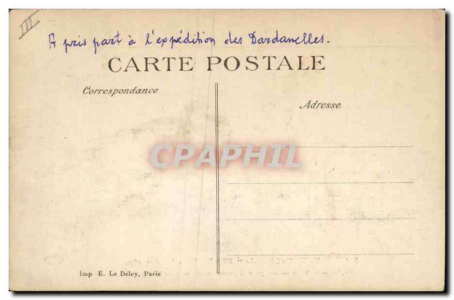 Le "HENRI IV" — Croiseur de la Marine Nationale — Éditeur E. Le Deley, n°51 — Achterkant