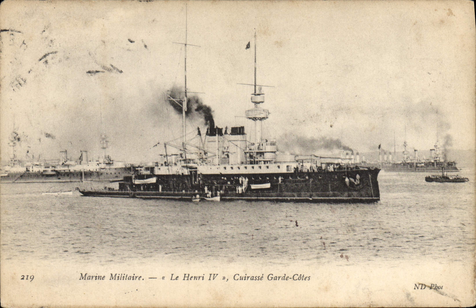 Marine Militaire — « Le Henri IV », Cuirassé Garde-Côtes — ND Phot, n° 219