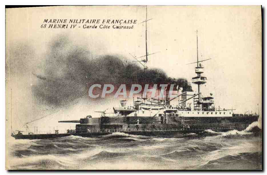CPA Bateau Le Henri IV Garde Cote Cuirasse 