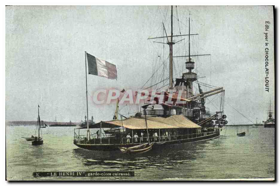 CPA Bateau Le Henri IV Garde Cotes cuirasse 