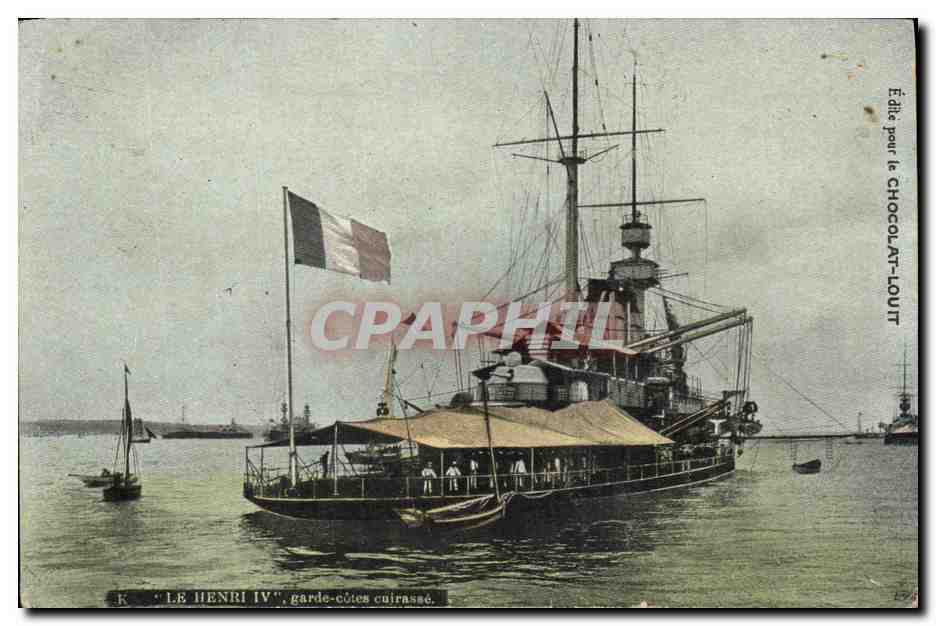 CPA Bateau Le Henri IV Garde Cotes Cuirasse 
