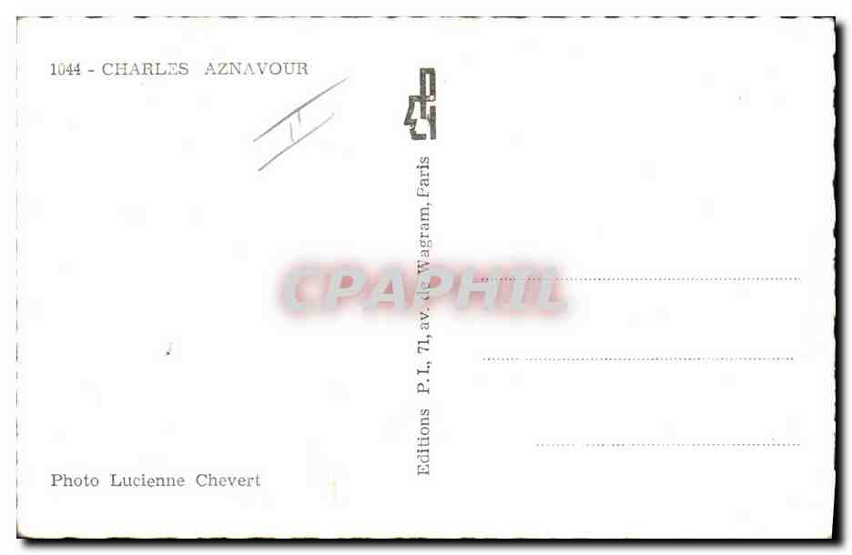 CPM Charles Aznavour  — Rückseite