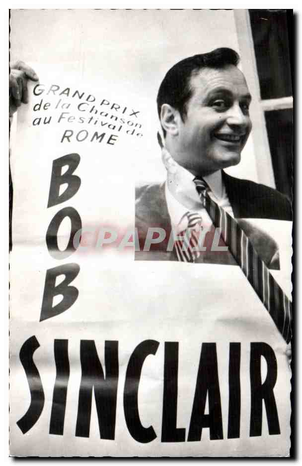 Bob Sinclaire — Grand Prix de la Chanson au Festival de Rome — carte postale promotionnelle