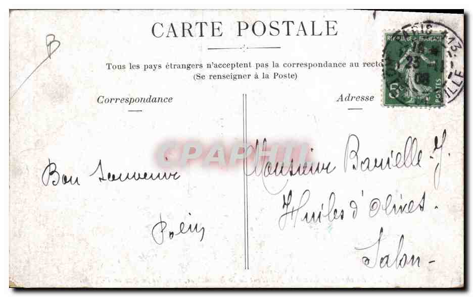 M. Polin chantant devant le Président de la République, dans les jardins de l'Élysée — CPAPHIL n°44 — Verso