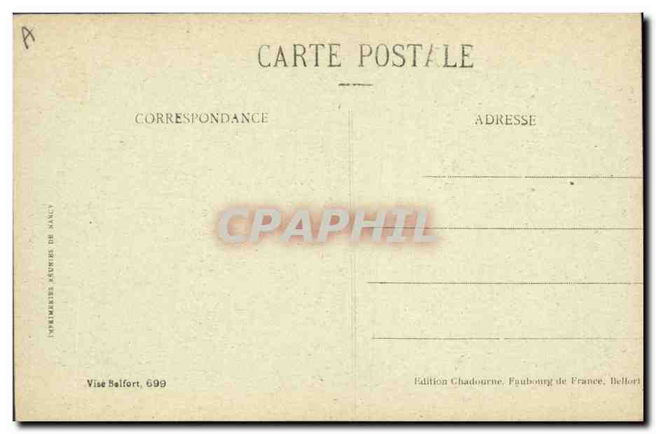 CPA Folklore Alsace Femme — Verso