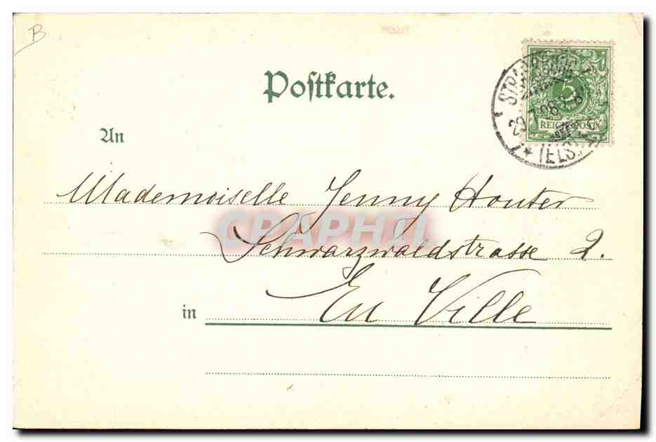 CPA Folklore Alsace Elsasserin — Verso