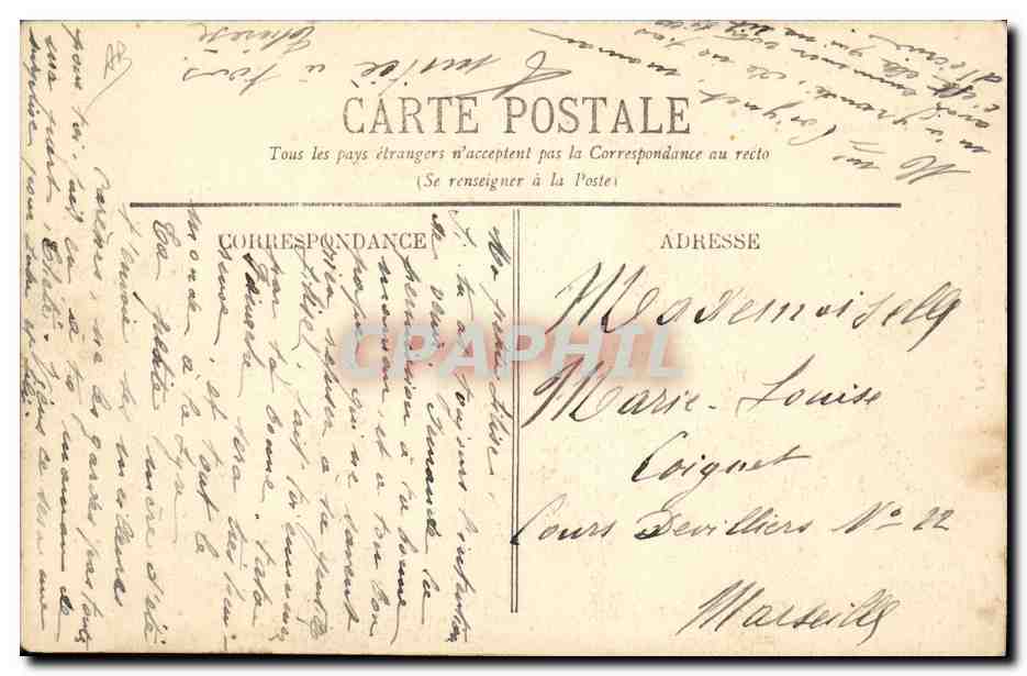 CPA Folklore Alsace A la frontiere de l'Est Gendarme Femme Enfants — Verso
