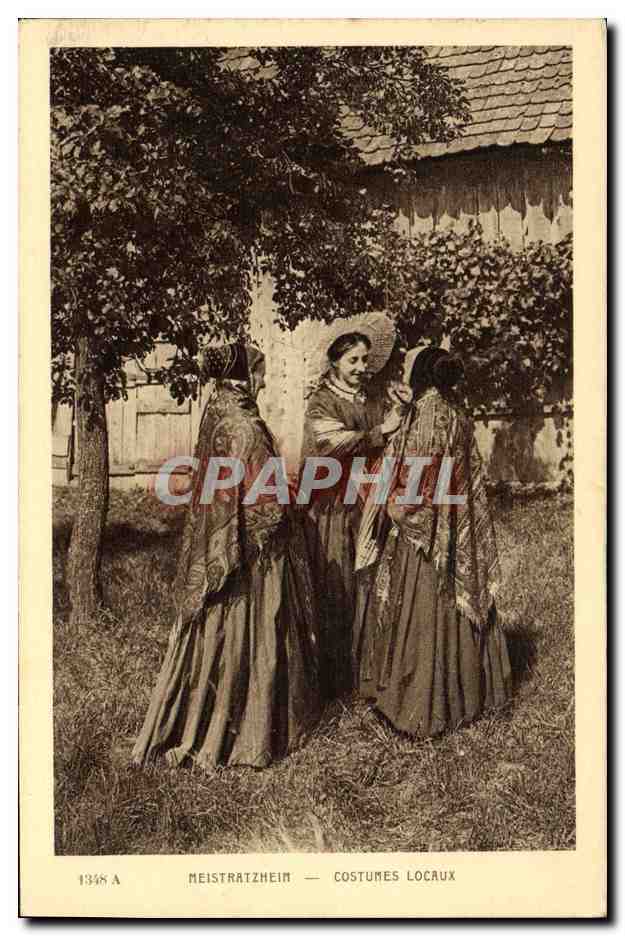 CPA Folklore Alsace Meistratzheim Costumes locaux