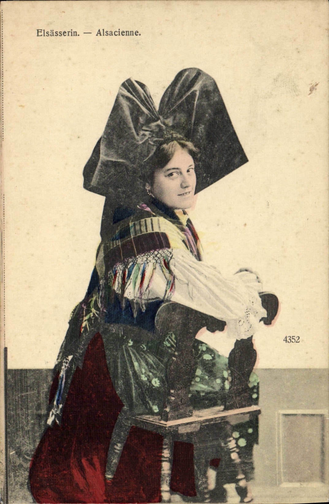 CPA Folklore Alsace Alsacienne