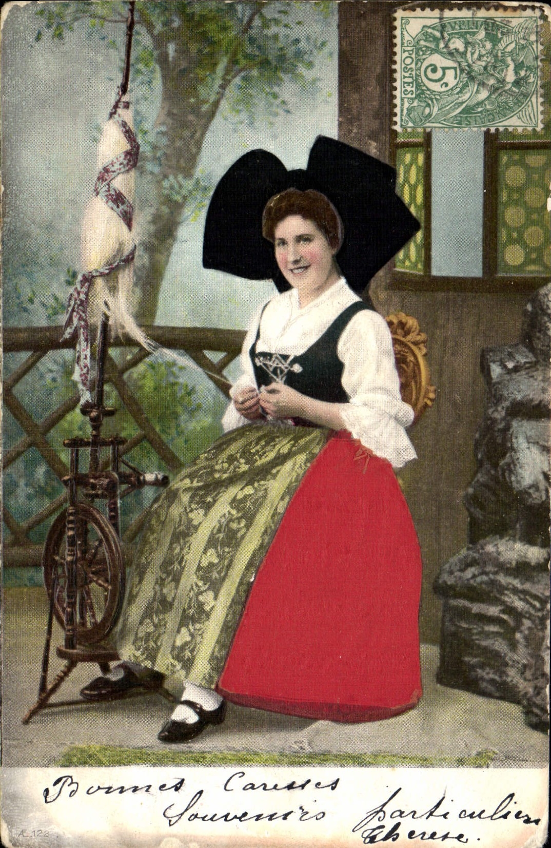 CPA Folklore Alsace Alsacienne