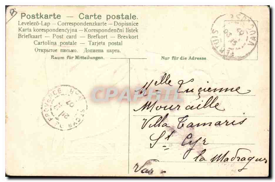 CPA Folklore Alsace Alsacienne — Verso