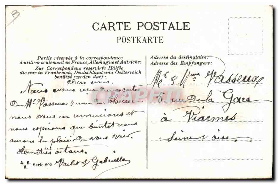 CPA Folklore Alsace Alsacienne — Verso