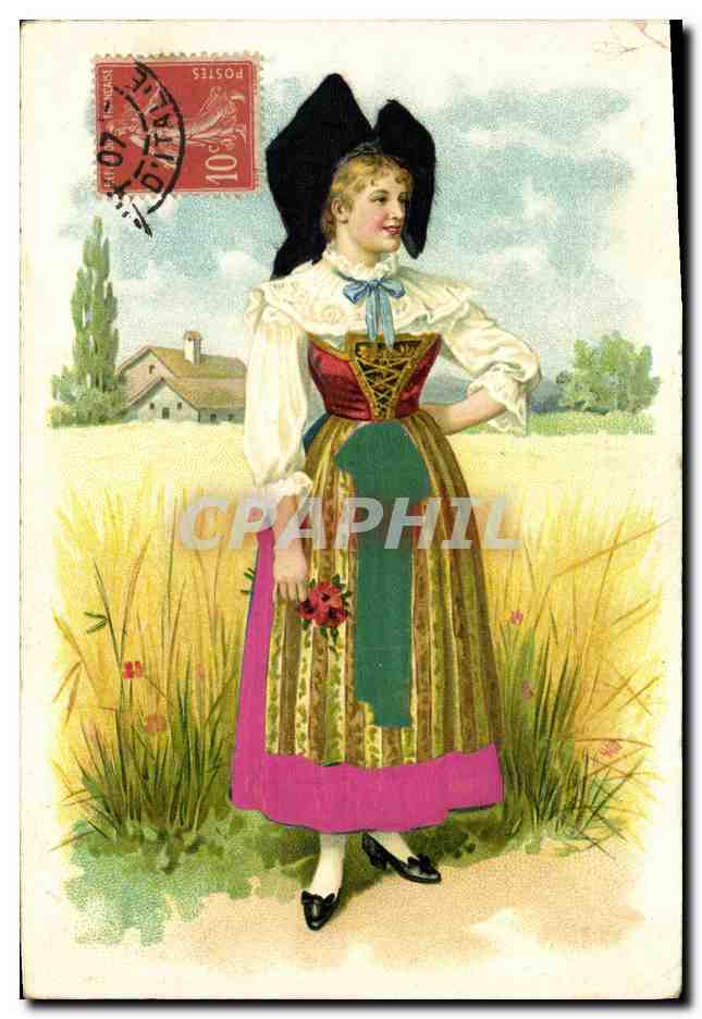 CPA Folklore Alsace 