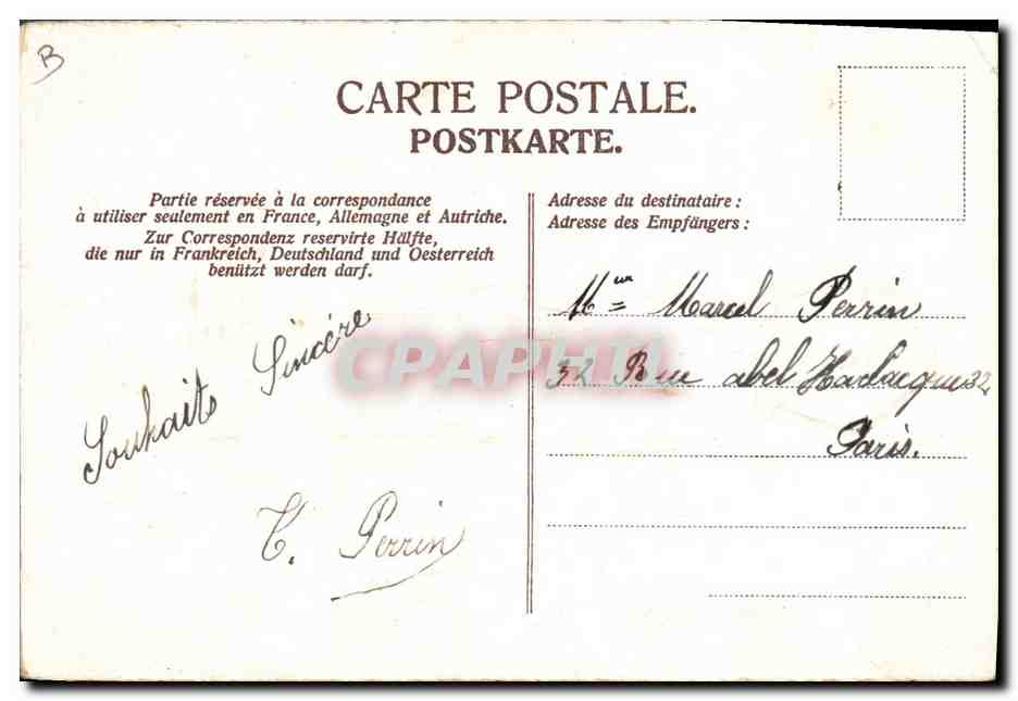 CPA Folklore Alsace  — Verso