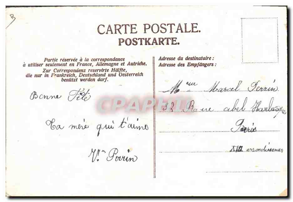 CPA Folklore Alsace  — Verso