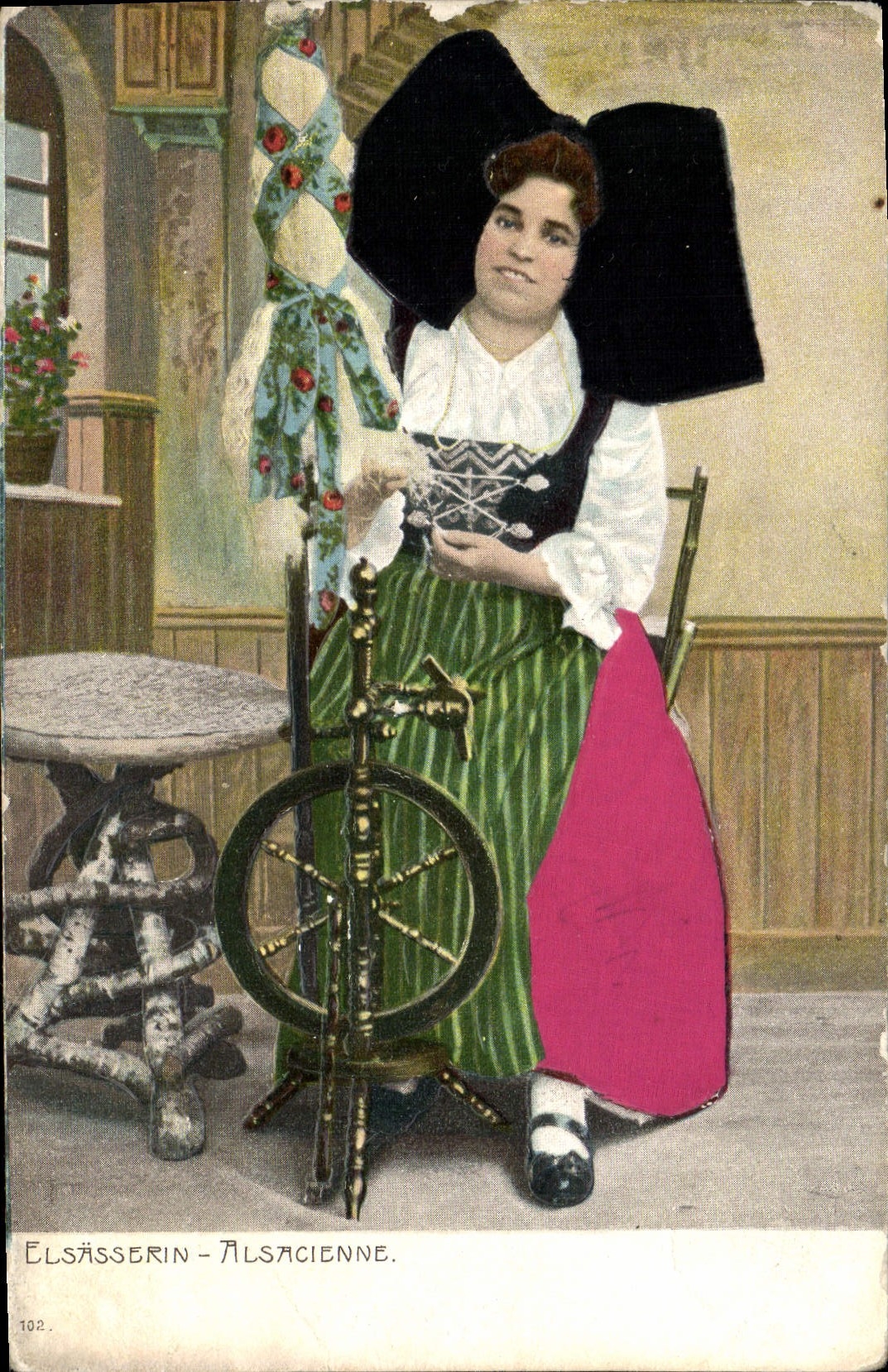 CPA Folklore Alsace Alsacienne
