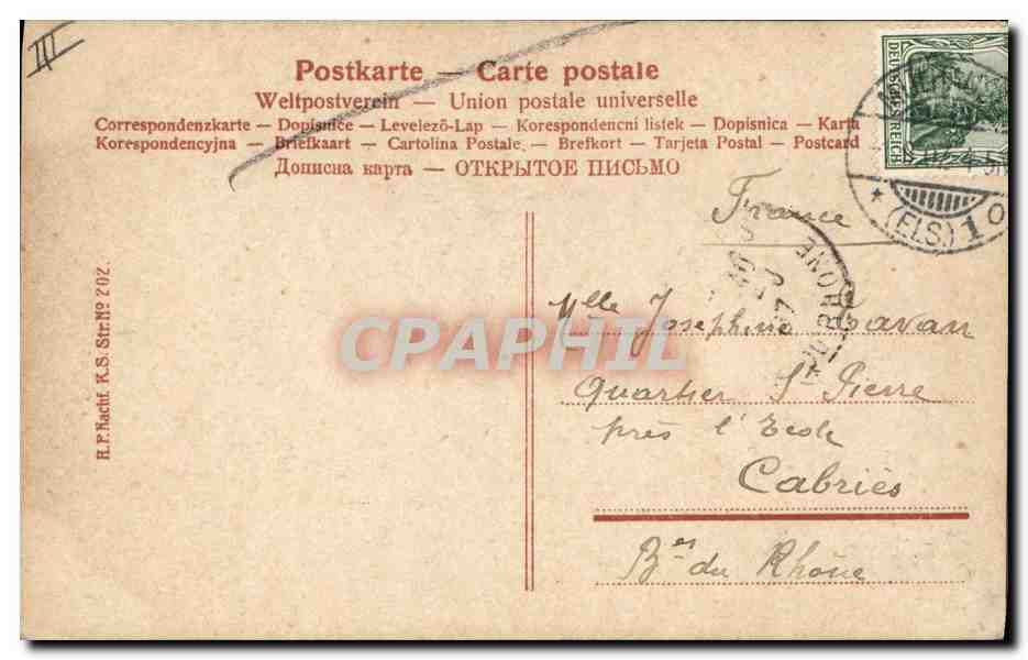 CPA Folklore Alsace Alsacienne — Verso
