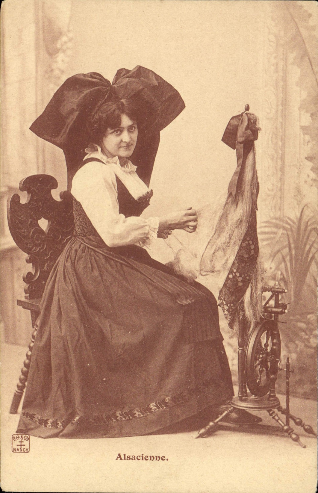 CPA Folklore Alsace Alsacienne