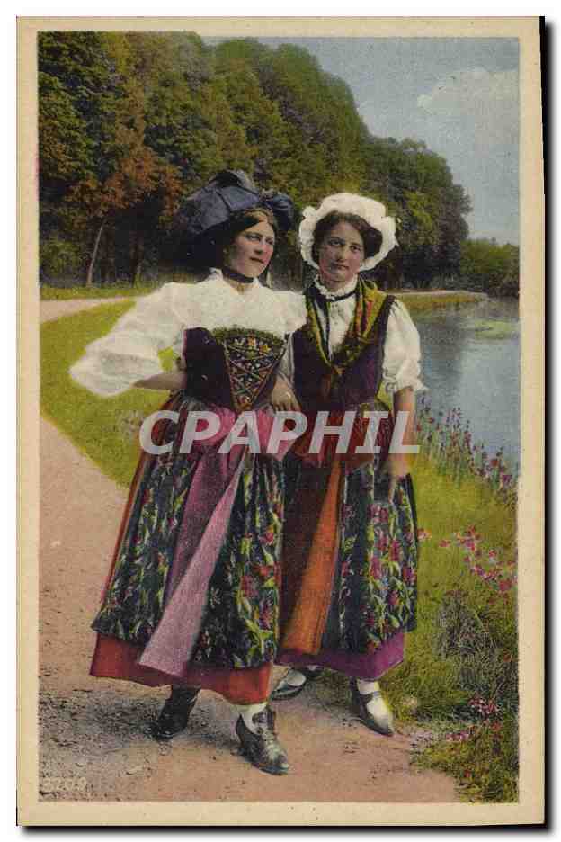 CPA Folklore Alsace Lorraine
