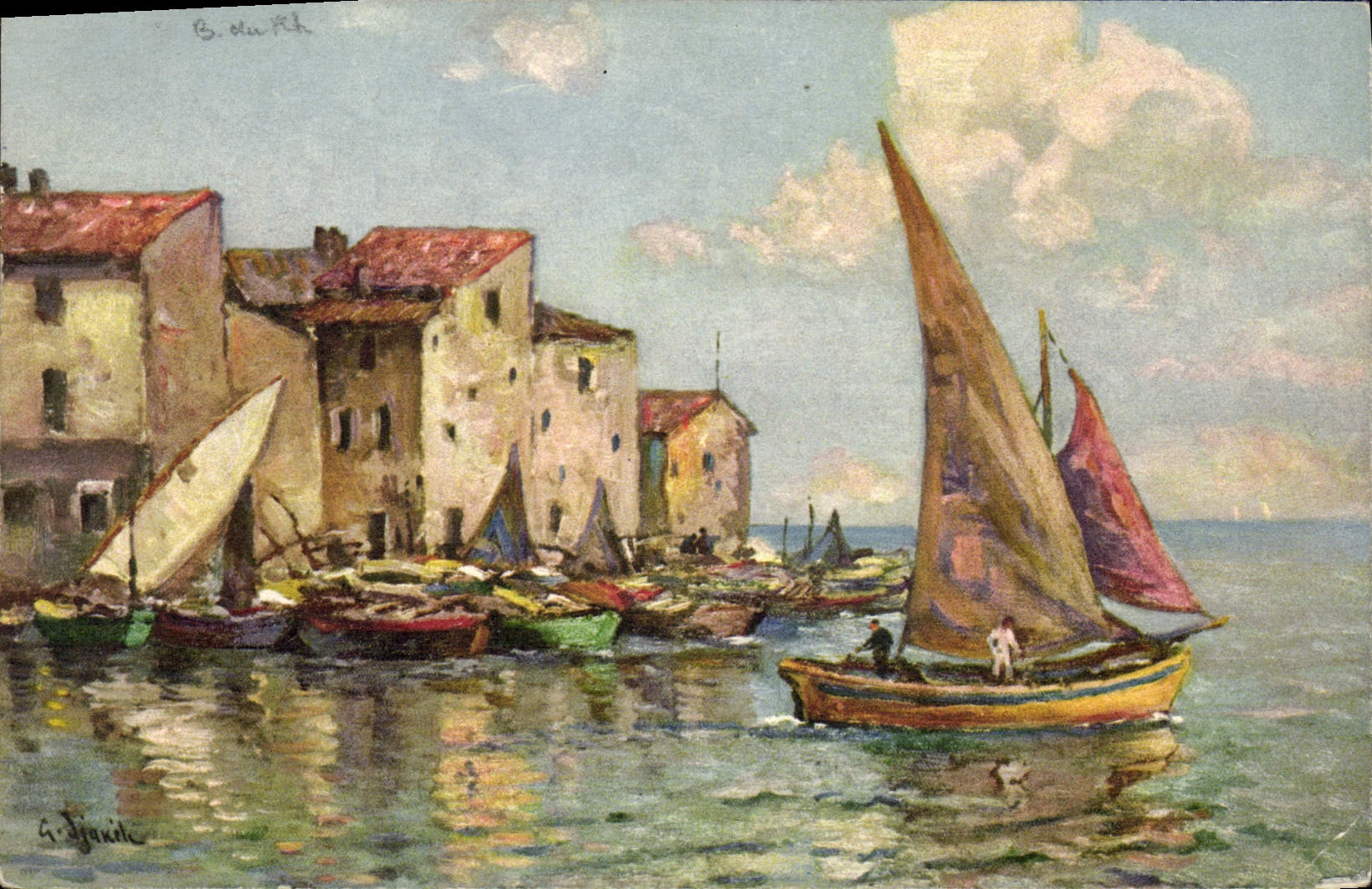 CPA Fantaisie Illustrateur Les Martigues