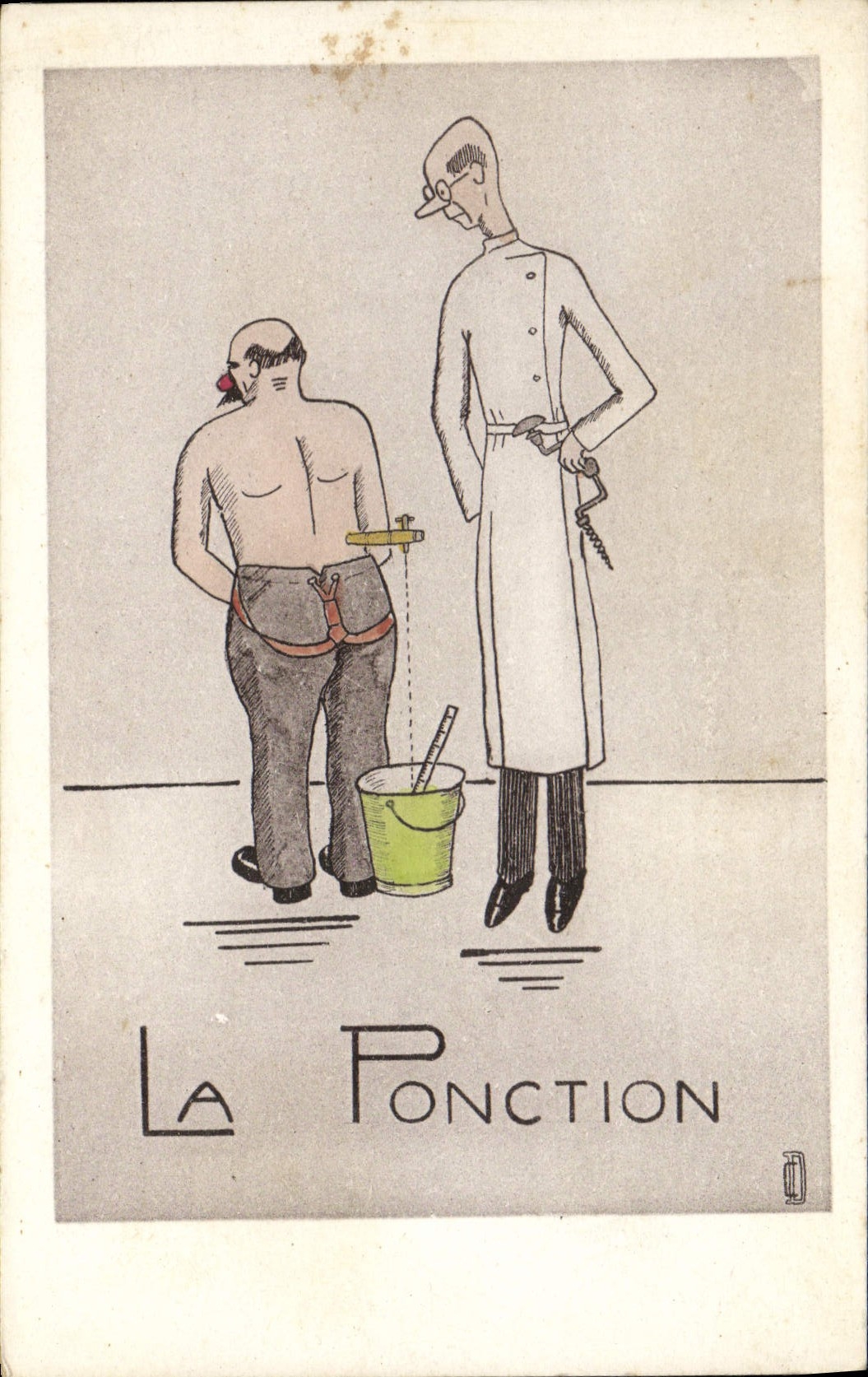 CPA Fantaisie Illustrateur La Ponction Docteur