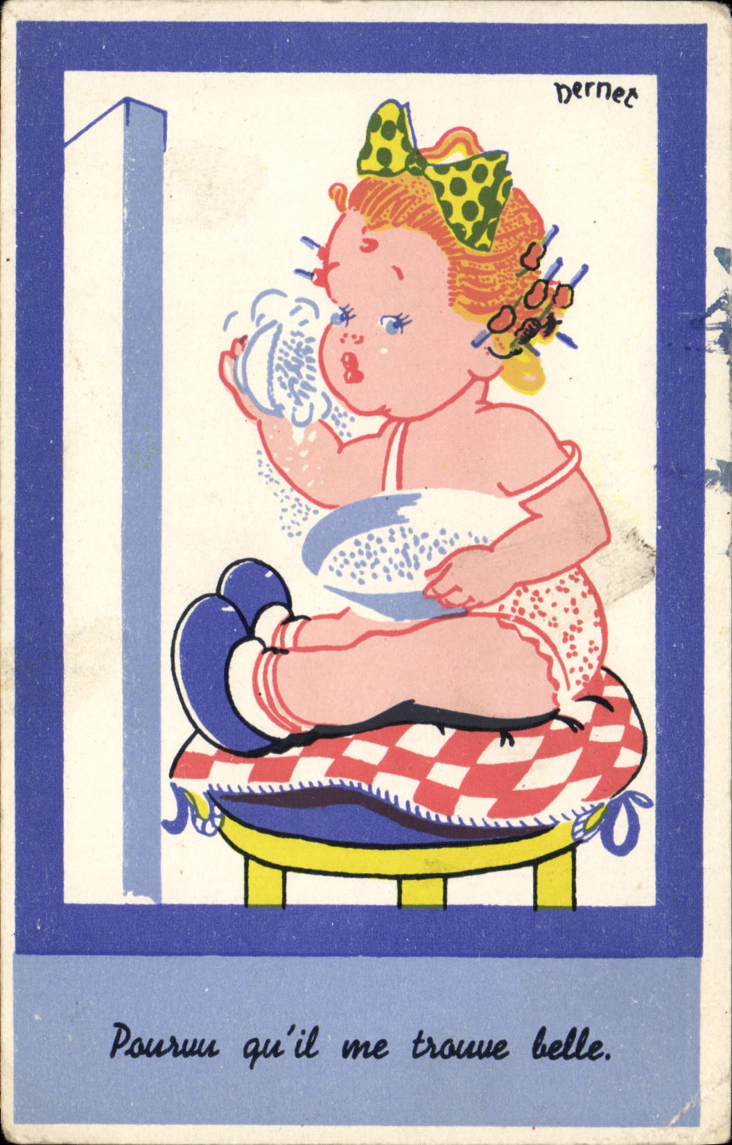 CPA Fantaisie Illustrateur Enfant Pourvu qu'il me trouve belle 