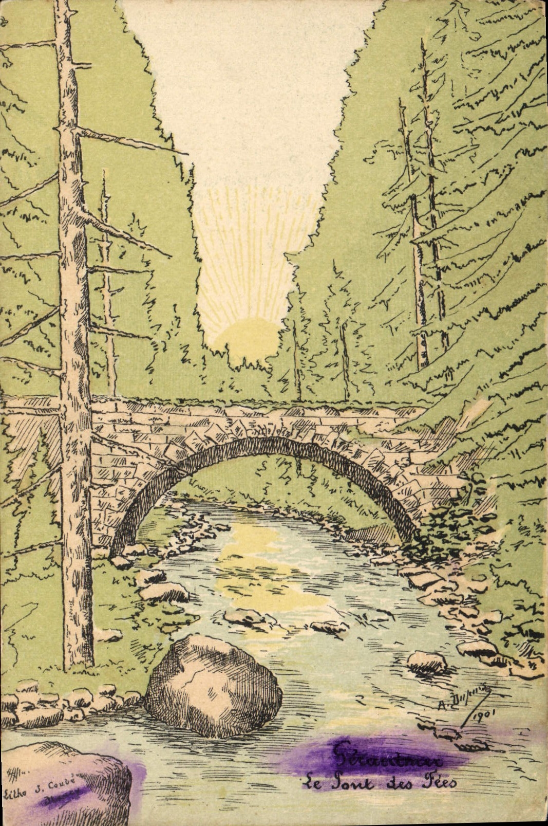 Le Pont des Pies — Grandvilliers — A. Duhning, 1901