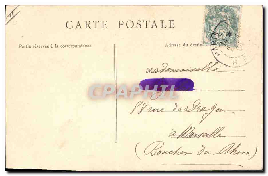 Femme tenant un bouquet de gui — scène hivernale — Jean Dicier — Verso