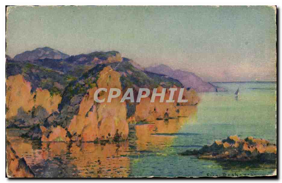 CPA Fantaisie Illustrateur Eugene Deshayes Effet du matin environ de Tipaza Alger